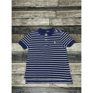 Ralph Lauren Polo Shirt Youth 4/4T Blue Striped